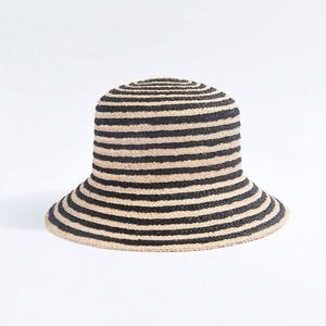Nouveau Chapeau de Soleil d'Été 2025 pour Femme, Design Bicolore, en Paille de Raphia, Style Bob, Idéal Plage et Extérieur - Product Image 6