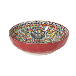 Ensemble de bols de vaisselle en céramique bohème transfrontaliers grands bols de soupe au riz jetables avec assiettes à <span class=keywords><strong>motif</strong></span> végétal unique - Product Image 2
