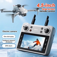 Drone miniature 4DRC V34 sans balais avec caméra HD 720P, WiFi FPV, pliable, évitement d'obstacles, retour GPS, jouet drone, cadeau