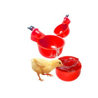 Nouvelle Abreuvoir Automatique en Plastique pour Poulets, Bol à Eau Rouge pour l'Élevage de Volailles, Abreuvoir pour Poussins, Canards, Oies