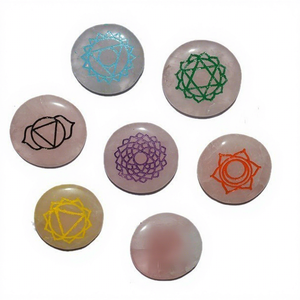 Nueva Colección 2015: Fuente de Ágata con Símbolo de Chakra, Estilo Feng Shui, Gema del Amor, Piedra Natural Curativa Tallada, Recuerdo - Product Image 1