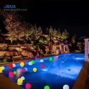 Наружные освещенные сферические Меняющие цвет светящиеся шарики для воды, бассейна, плавающий светодиодный ночник