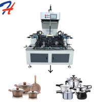 Machine de poinçonnage hydraulique double face HT pour ustensiles de cuisine, machines de poinçonnage d'œillets et de trous, ligne de production complète d'ustensiles de cuisine, solution tout-en-un
