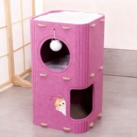Une pièce multicouche motif animal décoration de la maison multi-chat chaud double couche chat escalade cadre arbre trou