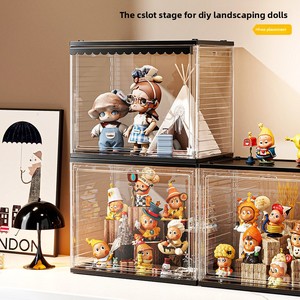 Boîte de présentation en acrylique empilable haute transparence avec fermeture magnétique pour figurines et <span class=keywords><strong>organisateur</strong></span> de vitrine pour jouets de collection - Product Image 3
