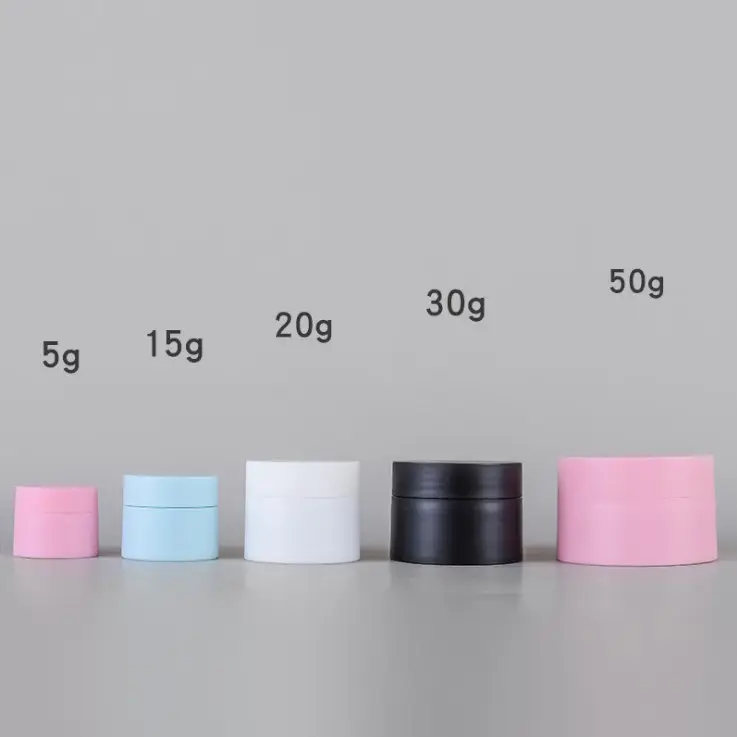 थोक 30 ग्राम सफेद गुलाबी नीला काला खाली कॉस्मेटिक पैकिंग 30 मिलीलीटर 1 ऑउंस फेस क्रीम पैकेजिंग पीपी प्लास्टिक जार