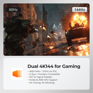 TESmart DP 1.4 Dual 8K 60Hz Displayport <span class=keywords><strong>KVM</strong></span> <span class=keywords><strong>Switch</strong></span> Gaming Dock für <span class=keywords><strong>2</strong></span> PCs <span class=keywords><strong>2</strong></span> <span class=keywords><strong>Monitore</strong></span> mit EDID G-Sync FreeSync <span class=keywords><strong>KVM</strong></span> Switcher - Product Image 5