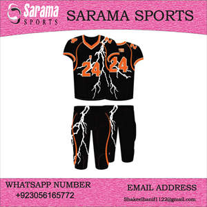 Uniformes de Football américains en sergé, matériel personnalisés avec votre propre logo, uniformes de Football pour jeunes - Product Image 2