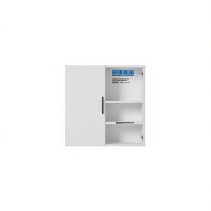 Caroleen 1-Door <b>Wall</b> <b>Cabinet</b> White 1 Shelf Hinged Door <b>Living</b> <b>Room</b> Decor - Product Image 1