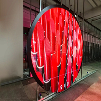 Vitrine de promotion de produit circulaire personnalisée à affichage LED publicitaire d'intérieur haute visibilité