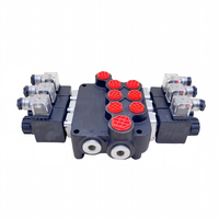 Vanne de commande directionnelle monobloc hydraulique à solénoïde à 3 bobines à centre ouvert Huamao 3Z80-AAA-ES3-12/24VDC-G, débit 90L/min, 300 bars