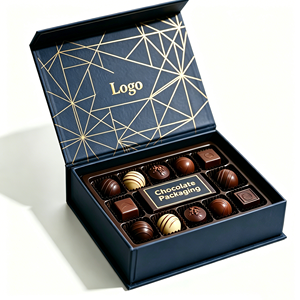 Caja de Chocolate Magnética Rígida de Lujo con Logotipo Personalizado OEM, con Lámina Dorada e Inserto - Empaque de Papel Ecológico para Regalos al por Mayor - Product Image 1