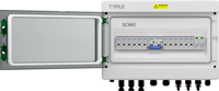 Boîtier de Combinaison Solaire TYPLE TPX7-P 6 Entrées/1 Sortie DC500V IP65 avec Disjoncteur DC, Parafoudre et Fusible pour Systèmes d'Énergie Solaire