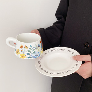 New Chinese Porcelain Coffee Mug Ceramic Coffee Mug and Afternoon <b>Tea</b> <b>Cup</b> Set - Product Image 5