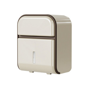 Porta Fazzoletti in Plastica Impermeabile Moderno da Parete, Multifunzione, Capacità 3-6L, Porta Carta Igienica a 2 Strati per Bagno - Product Image 4