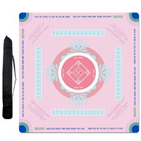 Tapis de Mahjong Moderne à Motifs Floraux en Néoprène - Pliable, Antidérapant, Réduction du Bruit, Sac de Transport pour Table