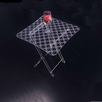 Table basse pliante en acrylique transparent extensible et convertible, moderne et écologique, best-seller 2022, pour le mobilier de salon