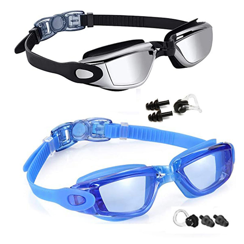 AF2016: 2-pack: Silver-plated blue transparent