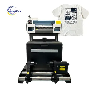 Mini Inkjet Printer A2 A3 Pet Film Dtf Printer 30Cm 40Cm Digitale Dtf Voor T-Shirt Met Twee Epson Xp600/I3200 Drukmachine