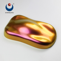 Poudre de pigment caméléon à changement de couleur série CM pour peinture automobile, peinture en aérosol automobile, revêtement en poudre, peinture automobile or 24k Sheng Zhu