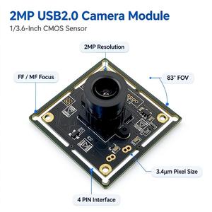 Module de caméra USB2.0 GC1064, résolution 1280*720, FOV D83 H63 V51, capteur 1/3.6 pouces, YUV MJPEG, reconnaissance faciale - Product Image 1