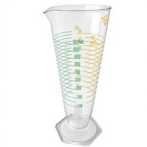 กระบอกแก้ววิทยาศาสตร์ฐานหกเหลี่ยมแบบมีสเกลคู่ ขนาด 500 มล.  เครื่องมือวัดที่เป็นมิตรกับสิ่งแวดล้อม สำหรับใช้ในห้องปฏิบัติการและที่บ้าน - Product Image 1
