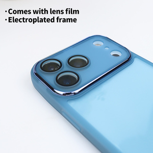 Custodia per telefono colorata antigraffio per <span class=keywords><strong>iPhone</strong></span> 11 12 <span class=keywords><strong>13</strong></span> 14 15 16 <span class=keywords><strong>Pro</strong></span> Max Soft TPU Cover posteriore per <span class=keywords><strong>iPhone</strong></span> 17 Air - Product Image 4