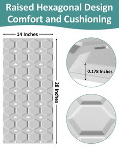 שטיחון אמבטיה נגד החלקה מסיליקון רך ללא ריח, 14*28 אינץ', מתקפל וניתן לכביסה במכונה - Product Image 4
