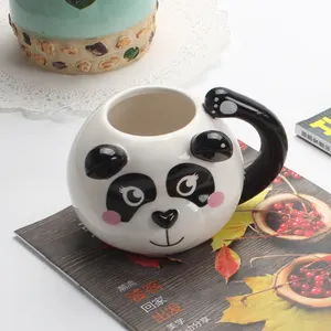 2020批发卡通3d马克杯熊猫陶瓷咖啡杯杯杯陶瓷