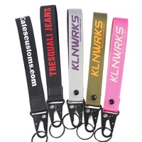 Lanyard Tangan Pendek Custom Bordir Logo Carabiner Promosi dengan Pengait Elang