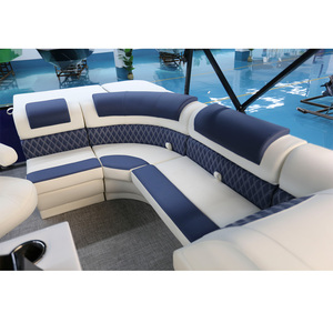 19 Ft Chine Simple Aluminium Luxe <span class=keywords><strong>Marine</strong></span> Meubles Ponton Bateau 6 M Yacht avec Moteur et Remorque pour la Fête Loisirs et la Natation - Product Image 5