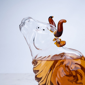 Cóctel de whisky de borosilicato alto con tapón hermético, botella de vino de vidrio en forma de animal, superventas, <span class=keywords><strong>2022</strong></span> - Product Image 4