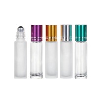 Vente en gros de bouteille à rouleau en verre transparent 3ml 6ml 9ml 12ml de parfum vide pour rouleau d'huile essentielle de vernis à ongles vernis de surface d'huile