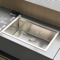 Évier de cuisine en acier inoxydable 304 brossé, à encastrer sous le plan, évier de cuisine fait main à niveaux, moderne