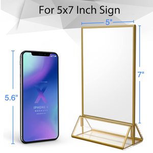 Mới đến tùy chỉnh kích thước <span class=keywords><strong>A4</strong></span> rõ ràng hiển thị menu <span class=keywords><strong>Acrylic</strong></span> đứng với viền vàng - Product Image 6