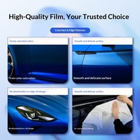 Film Vinyle Adhésif pour Voiture Bleu Pierre Danquan en PET PVC de Qualité Supérieure, Anti-rayures, 1.52*17M, Fabricant de Guangzhou