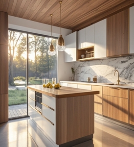 Muebles de Cocina Modulares de Madera Modernos de Alta Calidad con Diseño Personalizado - Product Image 4