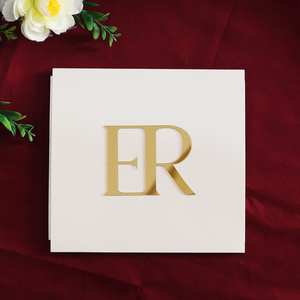 Ưa thích trượt lời mời đám cưới tùy chỉnh Vàng Acrylic Monogram biểu tượng trượt lời mời đám cưới - Product Image 6