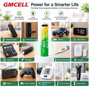 แบตเตอรี่แบบชาร์จได้ AA 1.5V แพ็ค 4 ก้อน ชาร์จผ่าน USB Type-C แบตเตอรี่ลิเธียม 3150mWh สำหรับรีโมทคอนโทรล - Product Image 5