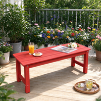 Banc de jardin rectangulaire Uplion Morden en plastique HIPS imitation bois pour terrasse, plage, appartement, café