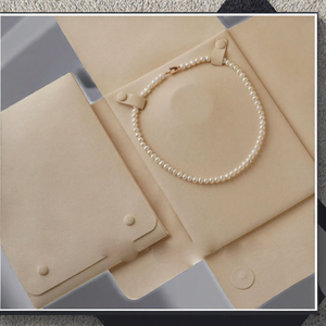 Hot Sale High-End Microfiber Scratch Resistant Rectangle Necklace Pendant <b>Jewelry</b> <b>Storage</b> Display Bag Customized Logo New Style - Product Image 2