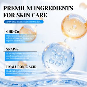Siero Viso GHK-Cu Peptide di Rame Blu SNAP-8 Anti-età, Anti-rughe, Riparatore, Rassodante, Effetto Lifting, Booster di Collagene 30ml OEM - Product Image 3