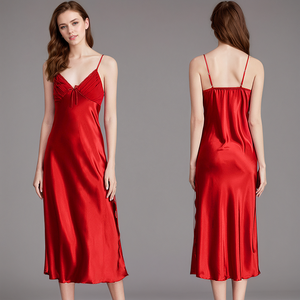 Camicie da <span class=keywords><strong>notte</strong></span> da donna abiti da <span class=keywords><strong>notte</strong></span> corti senza maniche in seta di raso sottoveste <span class=keywords><strong>Sexy</strong></span> <span class=keywords><strong>camicia</strong></span> da <span class=keywords><strong>notte</strong></span> per donna - Product Image 6