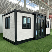 Structure en acier, panneaux sandwich isolés, préfabriqués, prêts à être expédiés, avec salle de bain et cuisine, mini-maison, petite cabane
