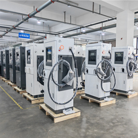 Cargador Rápido para Vehículos Eléctricos de Corriente Continua Comercial de 60 kW, CCS2, GBT, OCPP, RFID, IP55, Impermeable, Color Blanco, Modelo TA-DC-FQ, Área de Servicio en Carretera, WrightCharge
