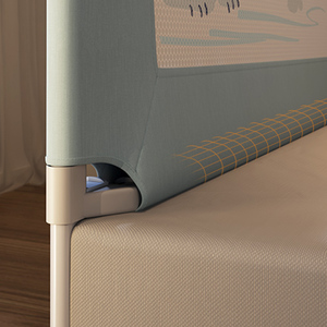 Nouveau design de garde-corps de sécurité pour bébé, balancelle extra longue, couvre-lit pour enfants, barrière de protection, logo coloré personnalisable, Belu - Product Image 4