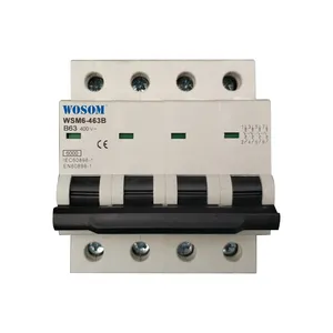 400V/415V dc disyuntor 63 amp C45 mcb 4 polos