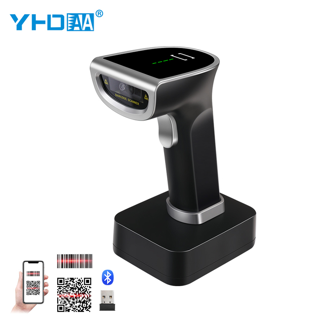 High Performance 2D Bluetooth Barcode Reader Lector De Codigo De Barras Hands-free Wireless Barcode Scanner