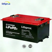 Batterie marine LiFePO4 à décharge profonde 48V 150AH Grade A, démarrage marin 6K cycles, BMS intelligent, RS485, borne M8, CE RoHS IP67, OEM ODM