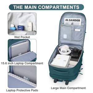 Grand sac à dos de voyage, approuvé par les compagnies aériennes, sac à dos de sport imperméable, sac à dos de randonnée avec USB - Product Image 4